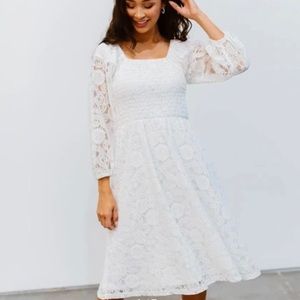 Baltic Born white lace dress